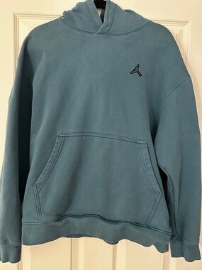 Jordan Men's Teal Crewneck Hoodie with Small Jumpman